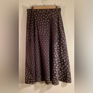 Coldwater Creek long purple cotton  skirt with metal beading detail medium P